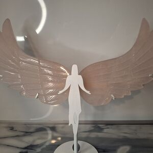 Large ROSE QUARTZ  Angel Wing Sculpture